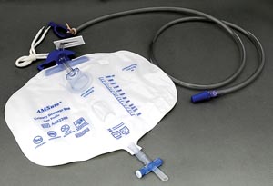 [AS32600] Amsino Amsure® Urinary Drainage Bag, 2000mL, Low Profile, Anti-Reflux Chamber