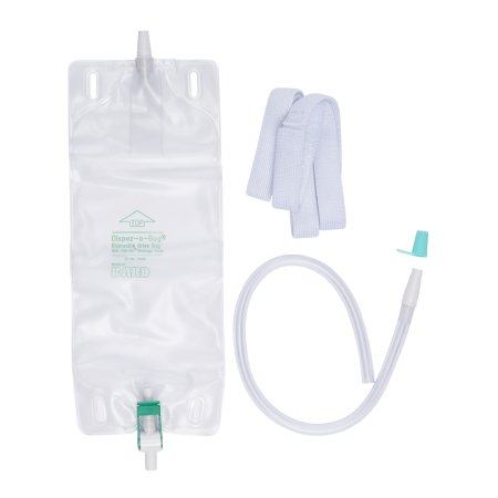 [150832] Bard Medical Dispoz-A-Bag 32 oz Leg Bags w/ Flip-Flo Valve/18 inch Extension Tubing/Pair of Fabric Leg Straps, 50/Case