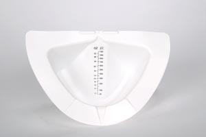 [02071] Medegen White MeasuRite™ Commode Specimen Pan, Graduated