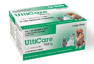 [08210] Ultimed Ultricare Vetrx Diabetes Care U-100 Syringe, 28G x ½", 1cc