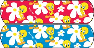 [1083737] Nutramax Adhesive Bandages Looney Tunes™ Tweety™ Flowers Assorted Red/Blue, ¾" x 3"