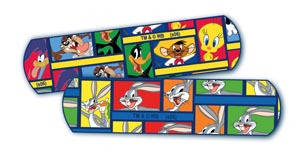 [1085737] Nutramax Adhesive Bandages Looney Tunes™ Assortment, Bugs Bunny™ Characters, ¾" x 3"