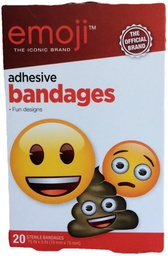 [185528] Aso Careband™ Decorated Emoji Adhesive Bandages, 2.75&quot; x 1.888&quot; x 4.188&quot;, 20 bx