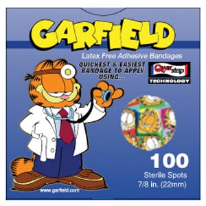 [GAR5561] Aso Careband™ Decorated Garfield Adhesive Bandages, 7/8&quot; Spots, Latex Free (LF), 100 bx