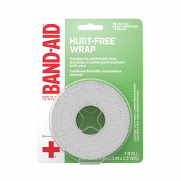 [116146] Johnson &amp; Johnson Band-Aid 2 inch x 2.3 yds Medium First Aid Hurt-Free Wrap, 24 Pack/Case