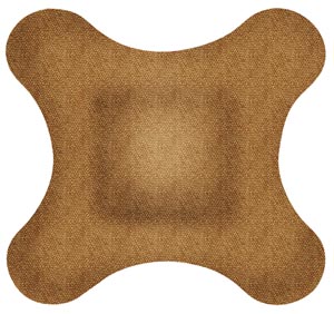 [1622033] Nutramax First Aid® Flexible Fabric 4-Wing Adhesive Bandage, 3" x 3"