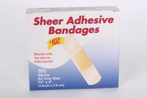 [99993] Nutramax Economy Adhesive Sheer Bandage, ¾" x 3", 100/bx