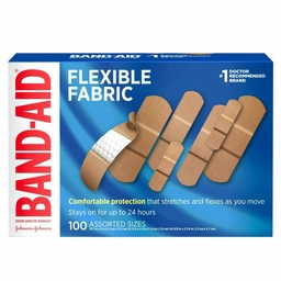 [115078] Johnson &amp; Johnson Band-Aid Assorted Flexible Fabric Adhesive Bandages, 12 Boxes/Case