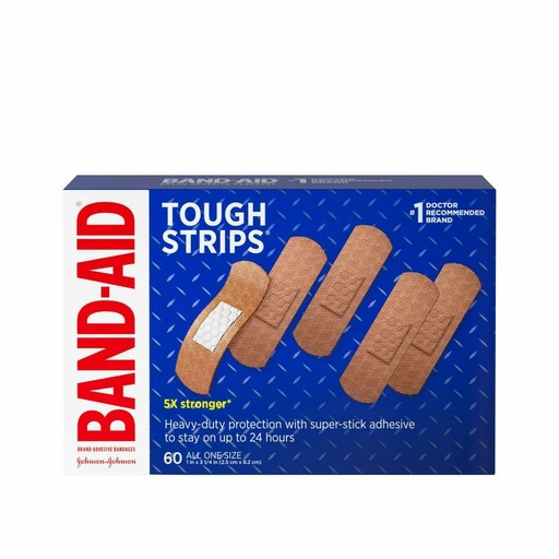 [115567] Johnson & Johnson Band-Aid One Size Tough Strips Adhesive Bandages, 12/Case