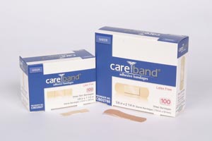 [CBD2027] Aso Careband™ Sheer Mini Strips, 3/8&quot; x 1½&quot;, Latex Free (LF), 100 bx
