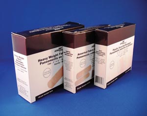 [AP0334] Amd Medicom Plastic Adhesive Bandages, ¾&quot; x 3&quot;, 100 bx