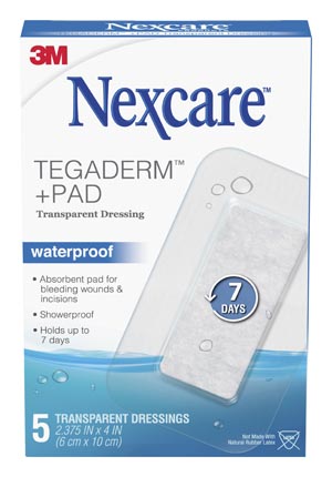 [H3584] 3M™ Nexcare™ Absolute Waterproof Premium Adhesive Pads, 2 3/8&quot; x 4&quot;