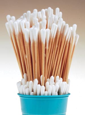 [H6C] Crosstex Premium Cotton Tipped Applicators, 6", 100 bg