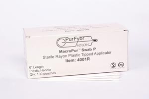 [4001R] Amd Medicom Rayon-Tipped Plastic Shaft, 6"L, Sterile
