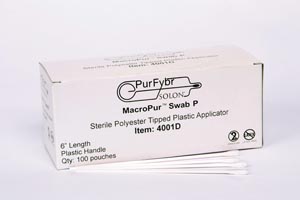 [4001D] Amd Medicom Polyester-Tipped Swab, Plastic, 6&quot;L, Sterile, 1/pch, 100 bx