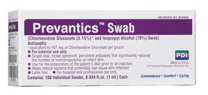 [B10800] PDI Prevantics™ Swab (prep pad), 3.125" x 1.125"