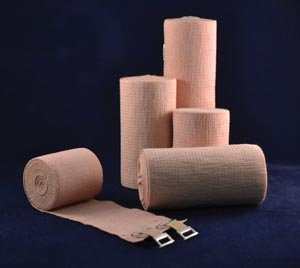 [72250] Ambra Le Roy Midlastic Elastic Bandage, 2" x 5 yds (Stretched) with Double Clip Closure, Tan
