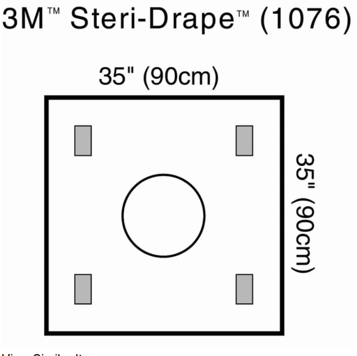 [1076] 3M Steri-Drape Wound Edge Protector, 35"x35", 10" Ring Diameter.