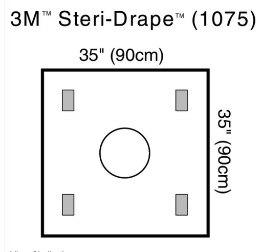 [1075] 3M Steri-Drape Wound Edge Protector, 35"x35", 8.625" Ring Diameter