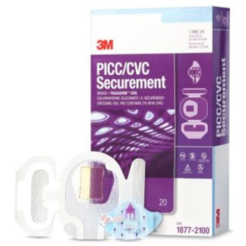 [1877-2100] 3M Health Care 3-1/2 x 4-1/2 inch PICC/CVC Securement Device + Tegaderm Chg IV Securement Dressing, 80/Case
