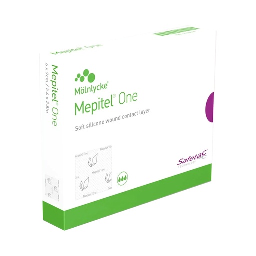 [289750] Molnlycke Mepitel One 10.8 inch x 20 inch Soft Silicone Wound Contact Layer Dressings, 14/Case