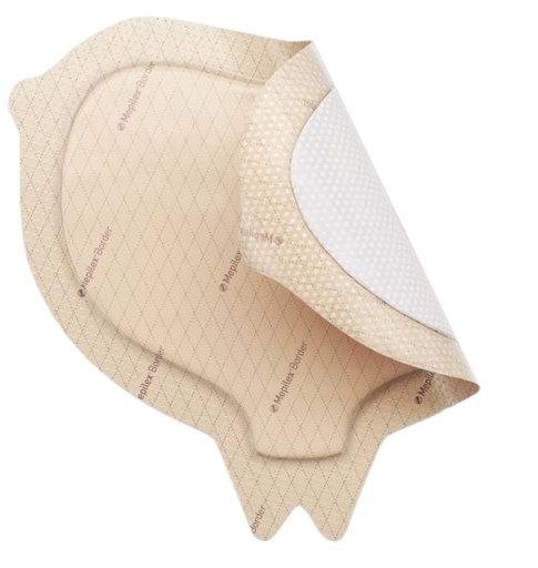 [282455] Molnlycke Mepilex 8.7 inch x 9.8 inch Foam Border Sacrum Dressings, Tan, 40/Case