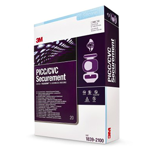 [1839-2100] 3M Health Care 4 x 6-1/8 inch PICC/CVC Securement Device + Tegaderm IV Advanced Securement Dressing, 80/Case