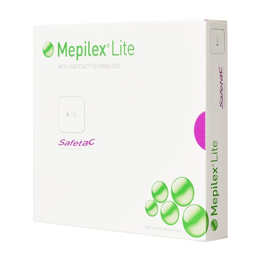 [284599] Molnlycke Mepilex Lite 8 inch x 20 inch Silicone Foam Thin Absorbent Dressings, Tan, 24/Case