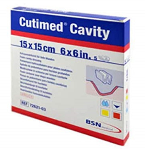 [7262103] BSN Medical Cutimed Cavity Absorbent Foam Dressing, 15cm x 15cm, Sterile, 5/bx