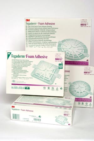 [90619] 3M™ Tegaderm™ Foam Adhesive Dressing, 5 ½" x 5 ½", Heel Design