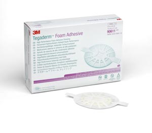 [90611] 3M™ Tegaderm™ Foam Adhesive Dressing, 4" x 4 ½", Oval