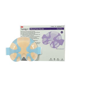 [90647] 3M Tegaderm™ Silicone Foam Border Small Sacral Dressing, 6" x 6.75"
