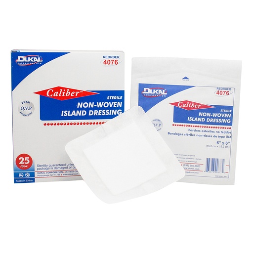 [4076] Dukal 6 x 6 inch Island Dressing, 100/Pack