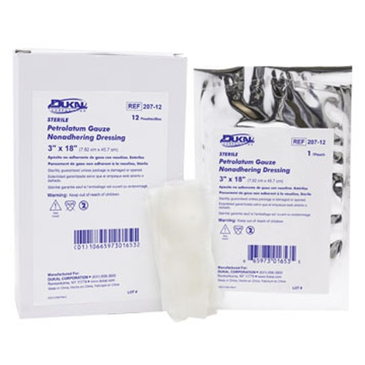 [209-12] Dukal 6 x 36 inch Petrolatum Dressing, 12/Pack