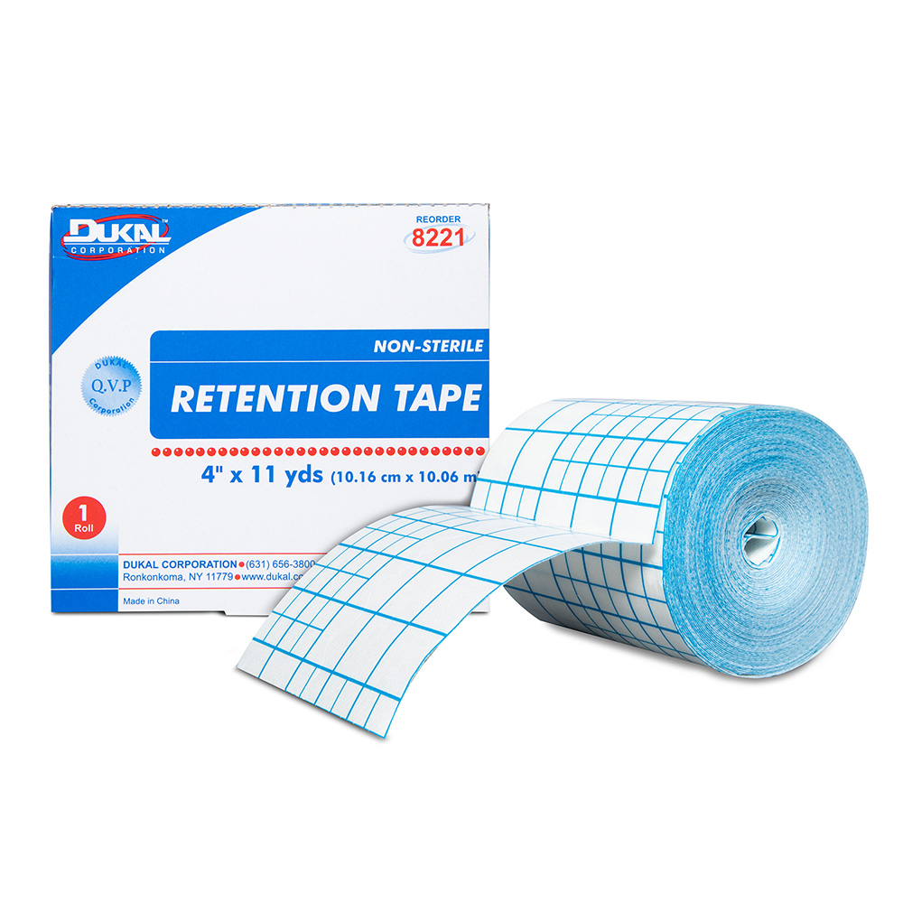 [8221] Dukal 4 inch x 11 yds Retention Tape, 6/Pack