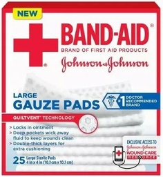 [116128] J&amp;J Band-Aid® First Aid Gauze Pad, 4&quot; x 4&quot;, Sterile, 25/bx