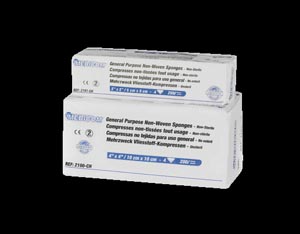 [4544] Medicom Safegauze® Sponge, 4" x 4", 4-Ply Non-Woven, Non-Sterile, 200/slv
