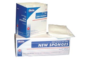 [6125] Dukal New Sponges, 4" x 4", Non-Woven, Sterile, 4-ply, 20 pk