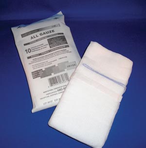 [6108] Amd Medicom Sponge, X-ray Detectable, Gauze, Sterile, 8" x 4", 10 pk, 100 cs