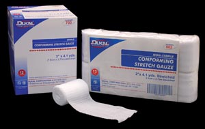 [8519] Dukal Basic Conforming Stretch Gauze, 4" NS, 12 rl, 8 bg