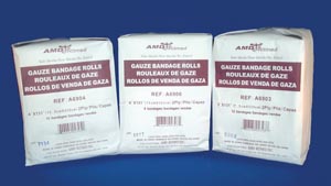 [A6924] Amd Medicom Vital-Roll Gauze Bandages, 4&quot; x 131&quot;, Sterile, 12 pk