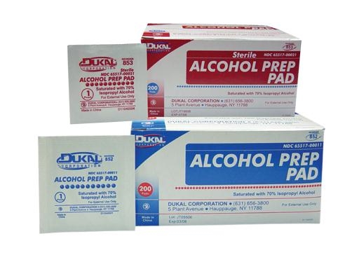 [853] Dukal Alcohol Prep Pads, Sterile