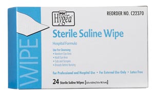 [C22370] PDI Hygea® Sterile Saline Wipe, 6" x 4"