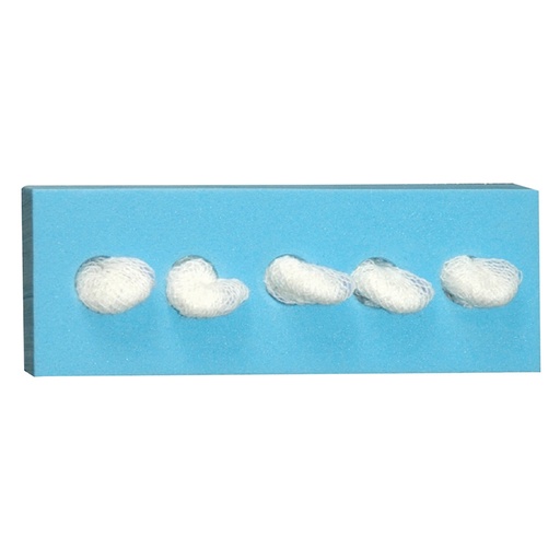 [10673] Dukal American White Cross 1/2 inch Cherry Sponges, 500/Pack