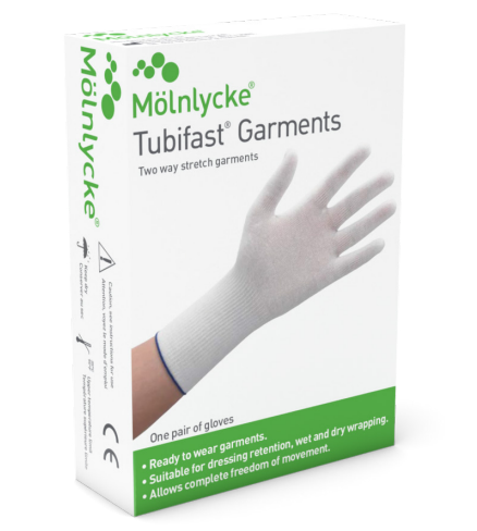 [5921] Molnlycke Tubifast Garments-Gloves, Child Medium/Lg, Adult Small