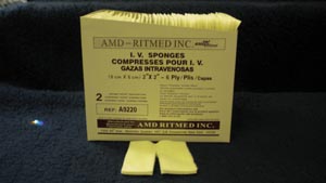 [A9220] Amd Medicom Trach &amp; IV Non-Woven Dressing Sponges, 2&quot; x 2&quot;, 6-Ply, Sterile 2s, 70 pk