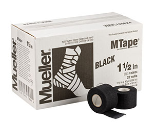 [130824] Mueller Mtape®1.5&quot; x 10 yds, Black, 32 rolls/cs