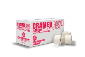 [280950] Cramer 950 Athletic Trainer's Tape, 1½" x 15 yds, Bleached White, 32 cs