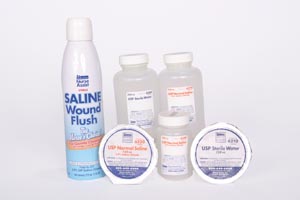 [6240] Nurse Assist, Irrigation Device &amp; Suctioning Saline 0.9%, Sterile 100mL, Screw Top Bottle, 48/cs