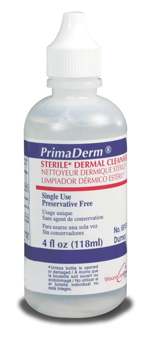 [69101] Integra Lifesciences Primaderm® Wound Cleansers, 4.15 oz Squirt Top Bottle, Sterile, 12/cs